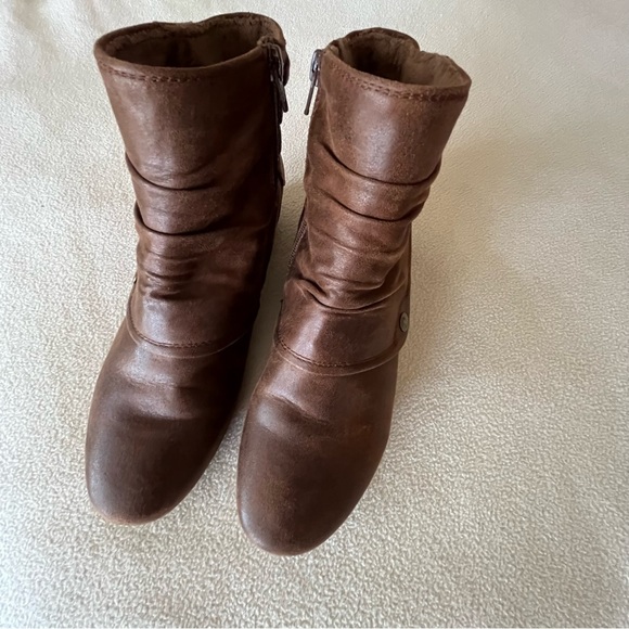 Size 10 Wedge heel brown Salena ankle booties - Picture 6 of 10